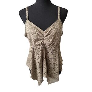 Pretty Rebel Womens Fairy Grunge Babydoll Cami Size L Sheer Witchy Sexy Feminine